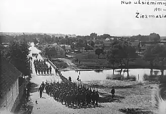 Litauische Soldaten nach einer Übung (1921)