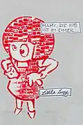 "Mami die Kitty ist im Eimer", Paste-up, Trier 2017