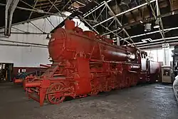 JŽ 36-013 mit Rostschutzanstrich im Ringlokschuppen des Eisenbahnmuseums Ljubljana