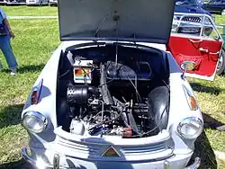 Motorraum Tür mit Ablagetasche