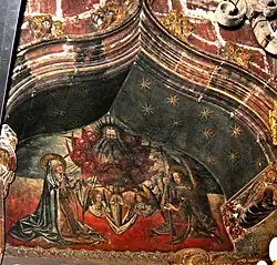 Bemalung des Arkosoliums von Sança Ximenis (Lluís Dalmau)