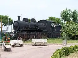 Denkmallokomotive 625.076 am ehemaligen Hafenbahnhof Desenzano