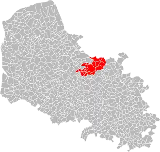 Lage des Gemeindeverbandes im Département Pas-de-Calais