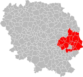 Lage der CC Auzances Bellegarde im Département Creuse