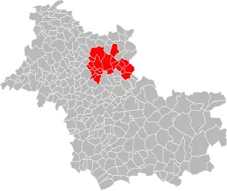 Lage der CC Beauce et Forêt im Département Loir-et-Cher