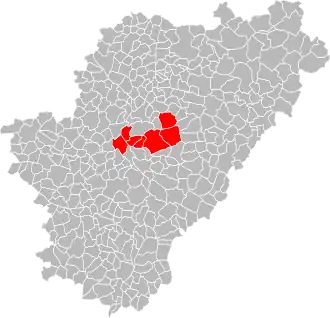 Lage der CC Braconne et Charente im Département Charente