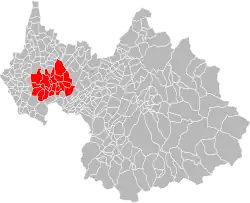 Lage der CA Chambéry Métropole im Département Savoie