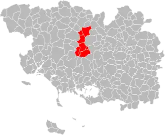 Lage der Locminé Communauté im Département Morbihan