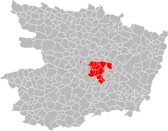 Lage der CC Loire Aubance im Département Maine-et-Loire