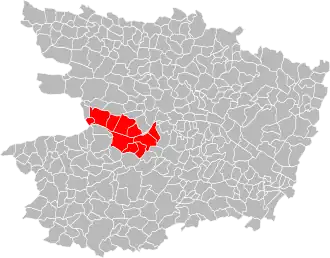 Lage der CC Loire-Layon im Département Maine-et-Loire