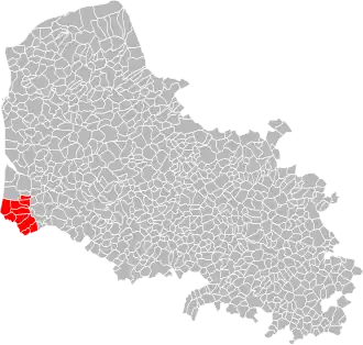 Lage des Gemeindeverbandes im Département Pas-de-Calais