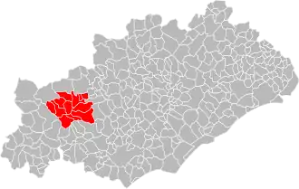 Lage der CC Orb et Jaur im Département Hérault