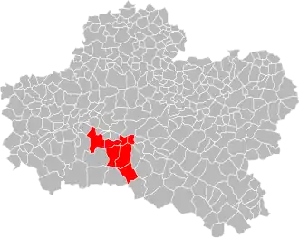 Lage der CC Val Sol im Département Loiret