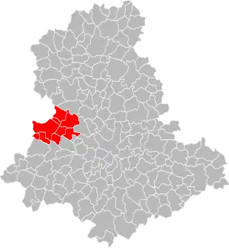 Lage der CC Vienne Glane im Département Haute-Vienne