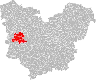 Lage des Gemeindeverbandes im Département Eure