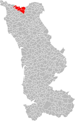 Lage der CU de Cherbourg im Département Manche