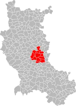 Lage der CC de Feurs en Forez im Département Loire