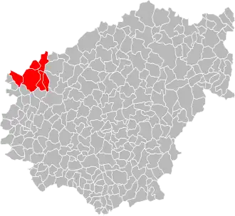 Lage der CC Lubersac-Auvézère im Département Corrèze