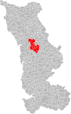 Lage des Gemeindeverbandes im Département Manche