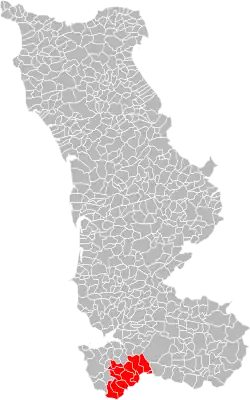 Lage des Gemeindeverbandes im Département Manche
