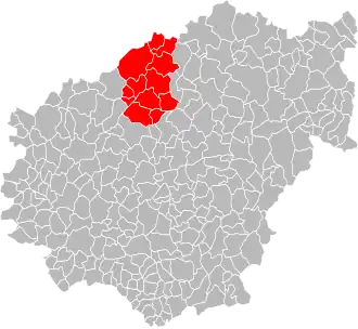 Lage der CC de Vézère-Monédières im Département Corrèze