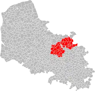 Lage des Gemeindeverbandes im Département Pas-de-Calais