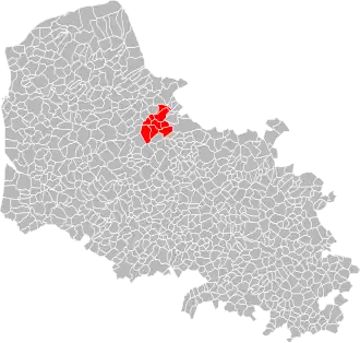 Lage des Gemeindeverbandes im Département Pas-de-Calais