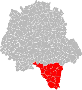 Lage der CC de la Touraine du Sud im Département Indre-et-Loire