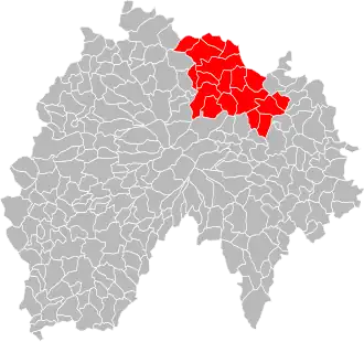 Lage der Communauté de communes du Cézallier im Département Cantal