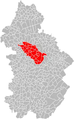 Lage des Gemeindeverbandes im Département Jura