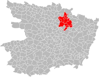 Lage der CC du Loir im Département Maine-et-Loire