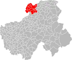 Lage der CC du Bas-Chablais im Département Haute-Savoie