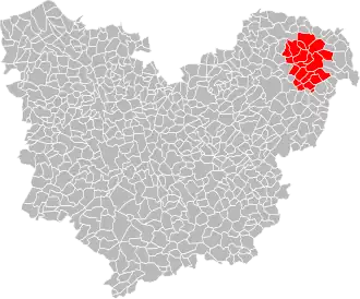 Lage des Gemeindeverbandes im Département Eure