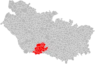 Lage des Gemeindeverbandes im Département Somme