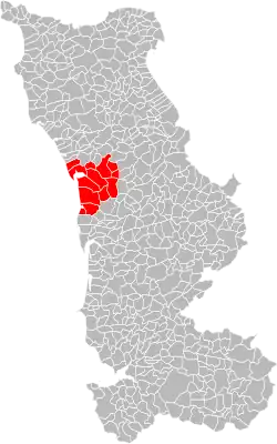 Lage der CC du Canton de Lessay im Département Manche