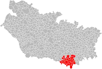 Lage des Gemeindeverbandes im Département Somme