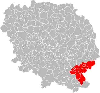 Lage der CC du Haut Pays Marchois im Département Creuse
