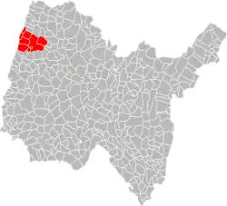 Lage der CC du Pays de Bâgé im Département Ain