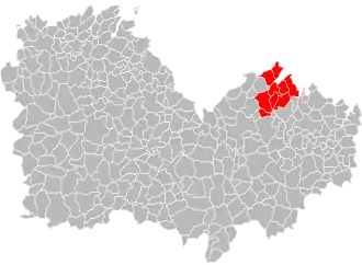 Lage der Communauté de communes du Pays de Matignon im Département Côtes-d’Armor