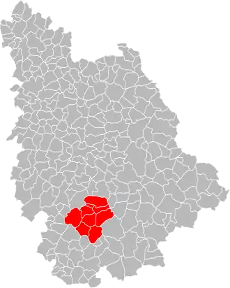 Lage der CC du Pays Gencéen im Département Vienne