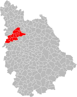 Lage der CC du Mirebalais im Département Vienne