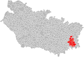 Lage des Gemeindeverbandes im Département Somme