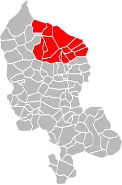Lage des Gemeindeverbandes im Territoire de Belfort