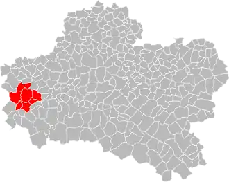 Lage der CC du Val des Mauves im Département Loiret