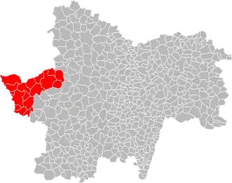Lage des Gemeindeverbandes im Département Saône-et-Loire