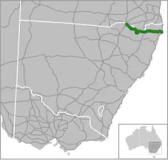 Übersichtskarte Bruxner Highway