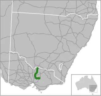 Übersichtskarte Goulburn Valley Highway