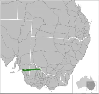 Übersichtskarte Mallee Highway