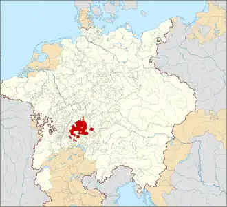 Herzogtum Württemberg (rot)