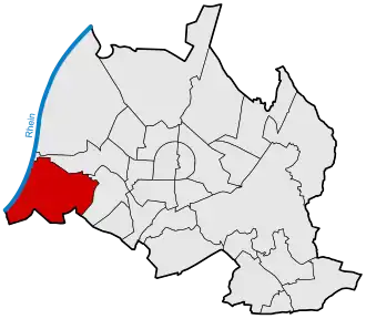 Lage von Daxlanden in Karlsruhe